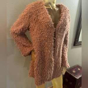 NWOT women’s size L faux fur jacket